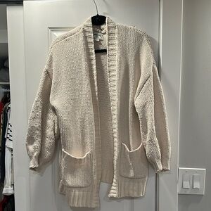 American Eagle Outfitters Cream Cardigan